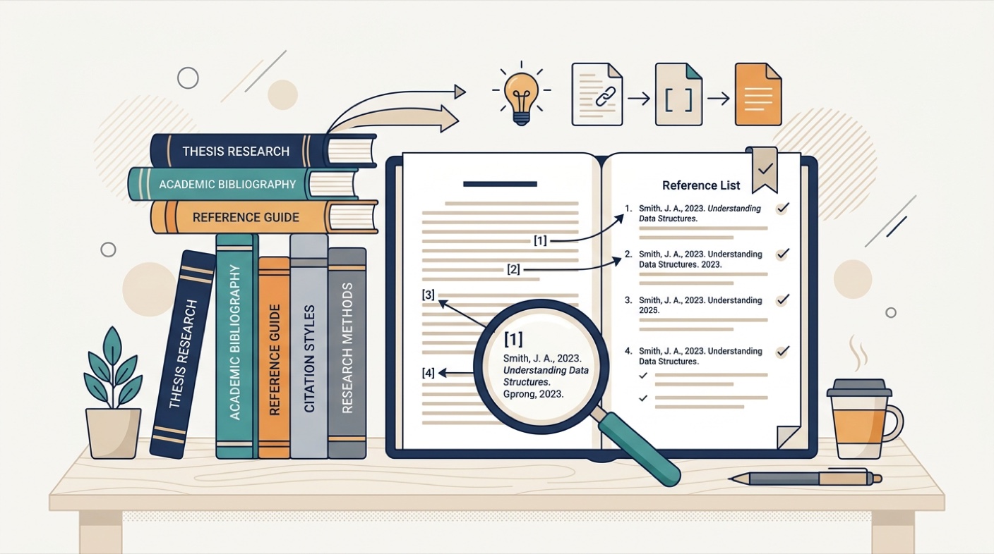 Ilustracja kontekstowa do: Bibliografia w pracy dyplomowej - jak ją poprawnie ułożyć